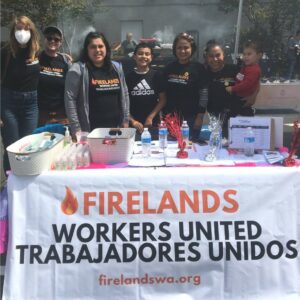Picture of Firelands organizers tabling at an outside event